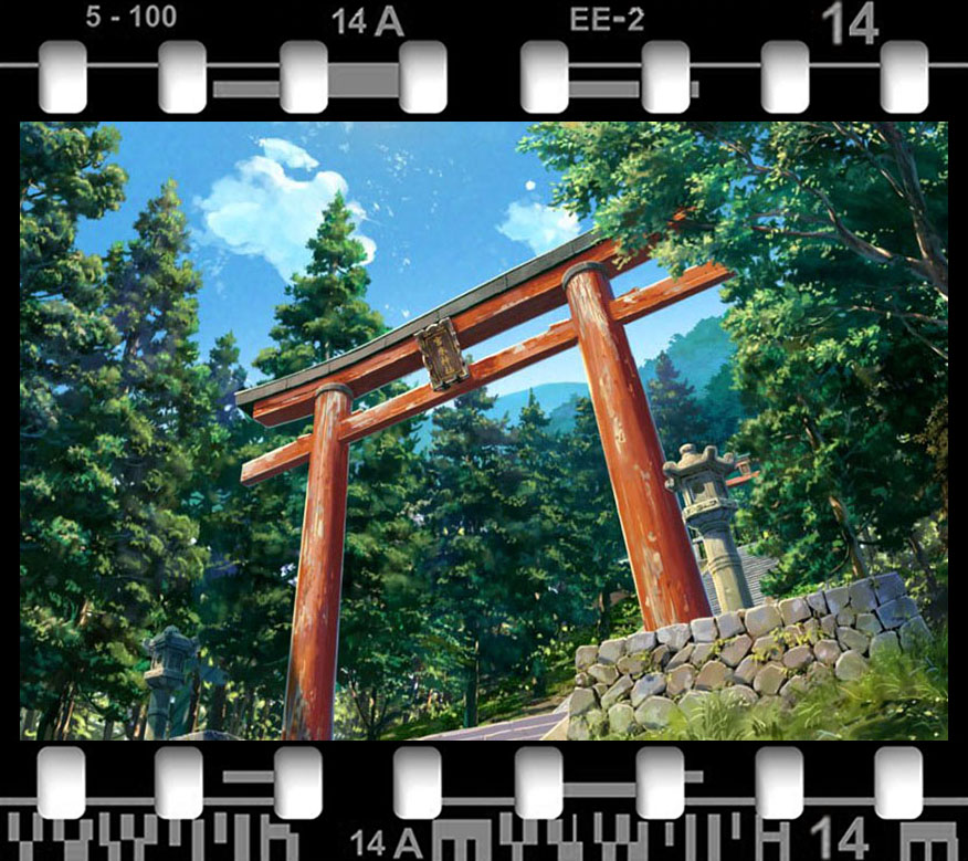 Scènes du film d'animation japonais Your Name